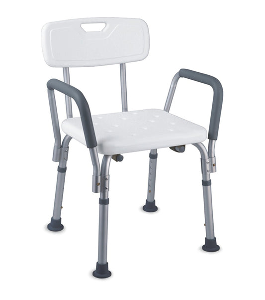 SILLA DE DUCHA CON POSABRAZO