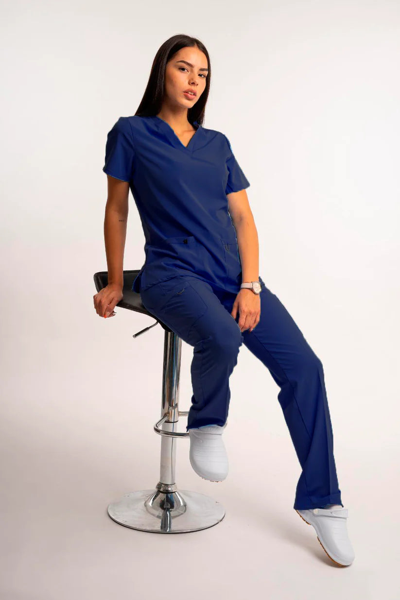 CONJUNTO UNIFORME ELASTIZADO AZUL MARINO
