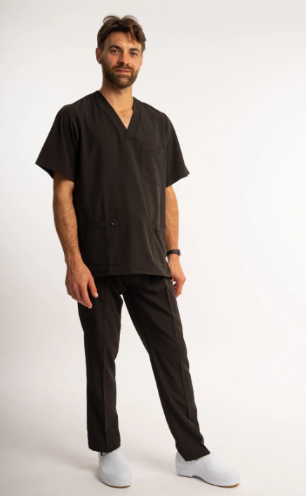 CONJUNTO UNIFORME UNISEX ELASTIZADO NEGRO S