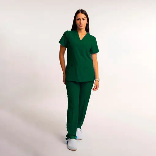 CONJUNTO UNIFORME ELASTIZADO VERDE INGLES M